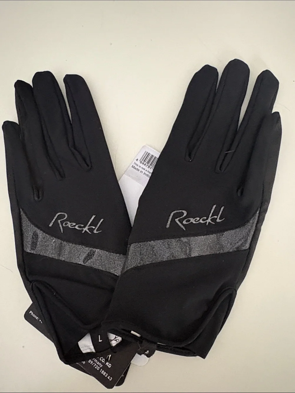 NWT Roeckl Lorraine Safe Grip Riding Glove Black Size 7